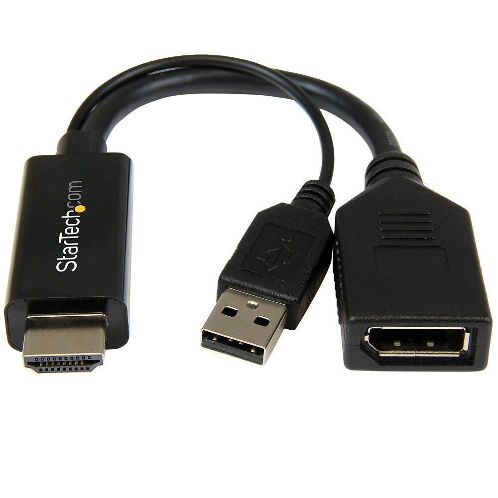 Image of StarTech HDMI to DisplayPort Converter, 4K, Black