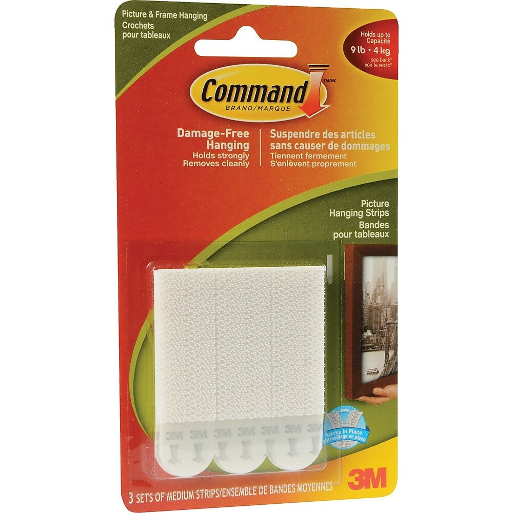 Image of Command Picture Hanging Strips, Medium, 3 Pack