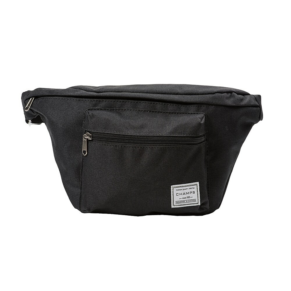 Image of Champs Canvas Waist-Pack/Crossbody Bag, Black (MP2000-BLK)