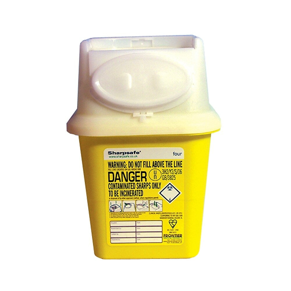 Image of Daniels Astroplast Sharps Container, Yellow, 4L, 3 Pack
