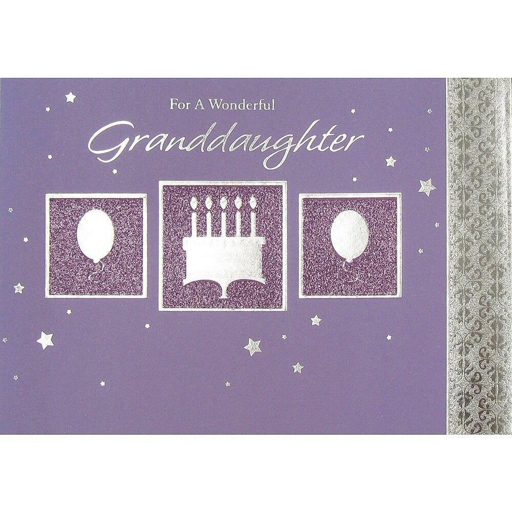 Image of Rosedale Greeting Card, Birthday Granddaughter, Cake, 6 Pack