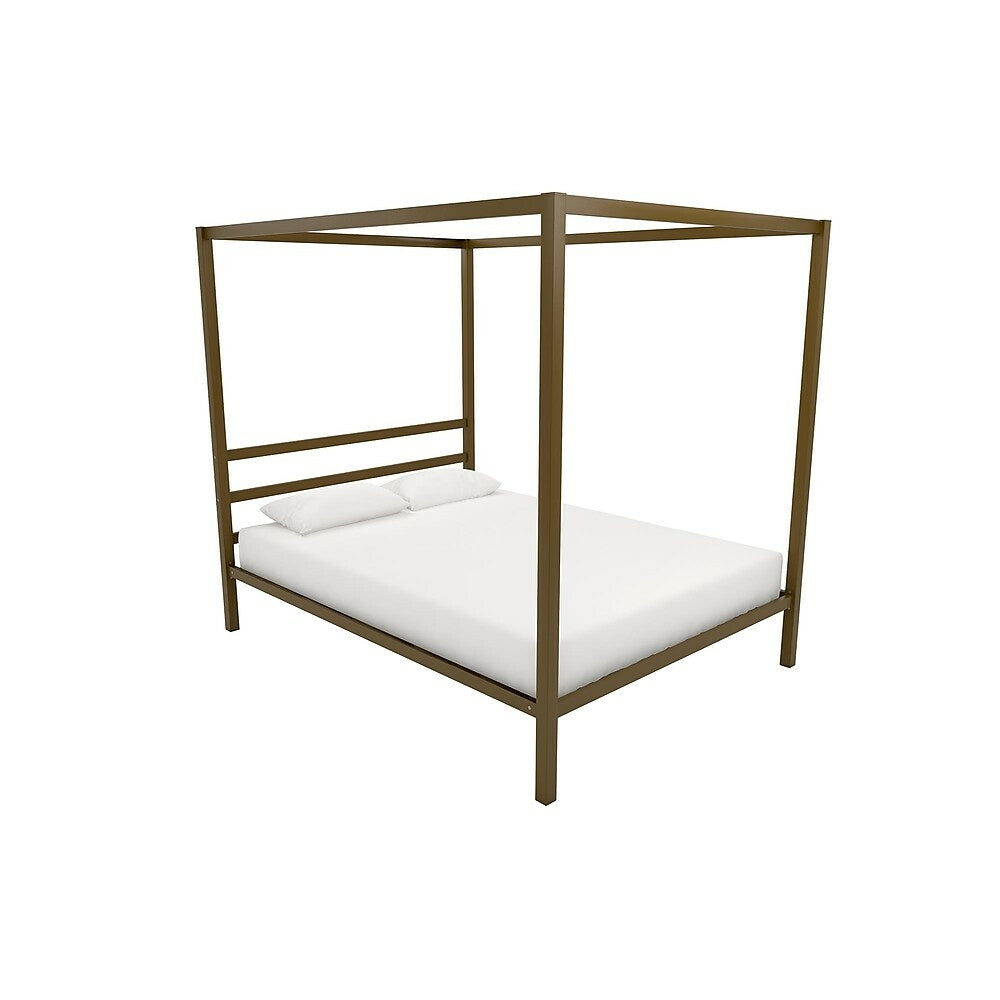 Image of DHP Modern Canopy Bed Queen - Gold