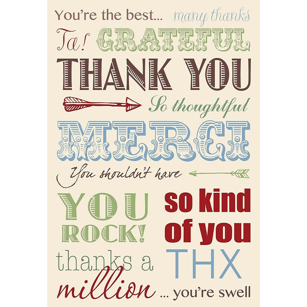 Millbrook Studios 5 3 8 X 7 3 4 You Re The Best Thank You Greeting C Staples Ca