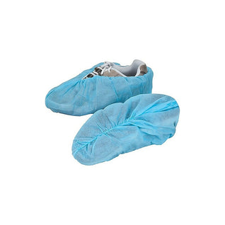 Couvre-chaussure en polypropylène blanc - avec semelle antidérapante bleue  - Matériel de laboratoire
