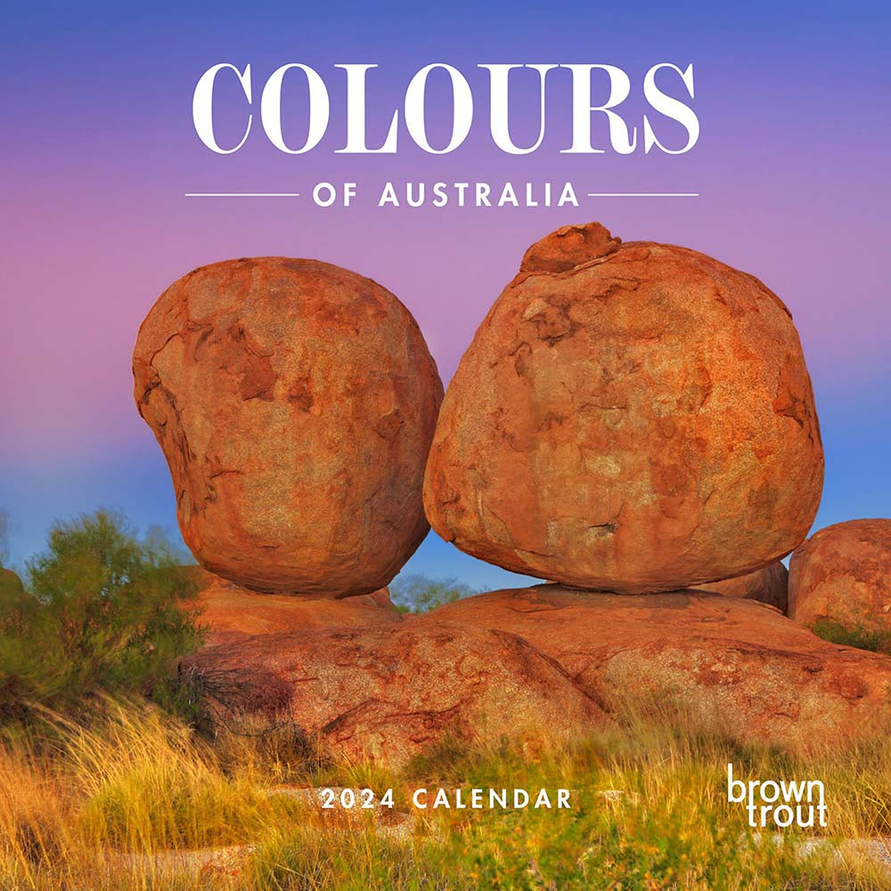 Image of BrownTrout Australia 2024 Australia Colours of Australia Monthly Square Wall Calendar - 12" x 12" - Assorted - English