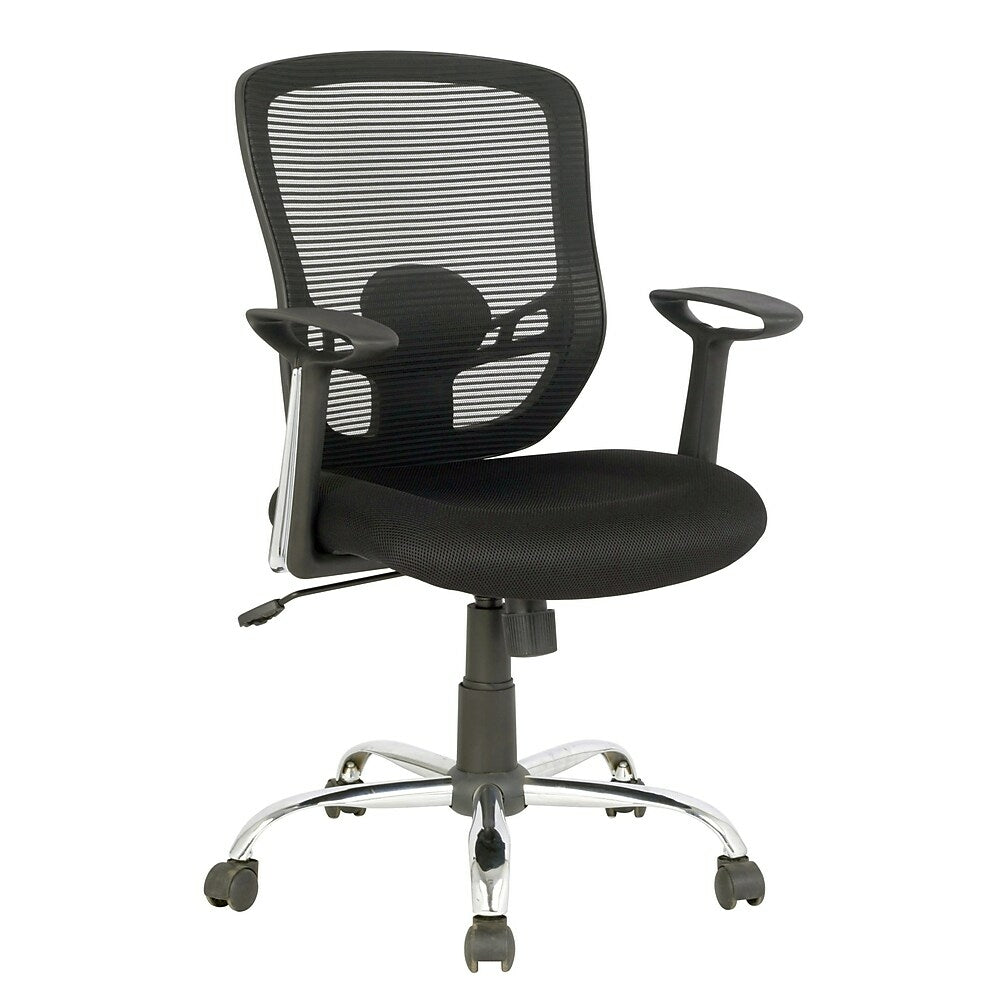 Image of Tygerclaw Air Grid Mid Back Office Chair, 23.6" x 11" x 25.2", Black