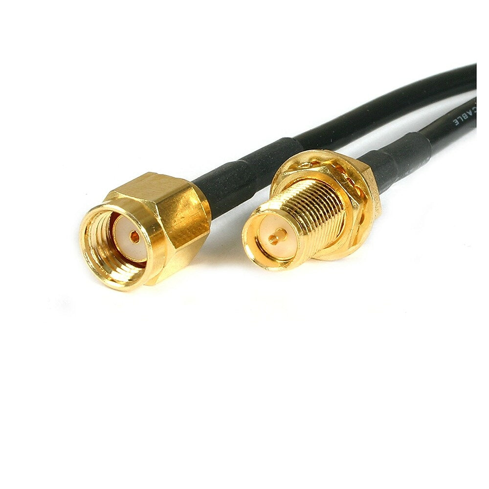 Image of StarTech 10 Ft Rp-Sma to Rp-Sma Wireless Antenna Adapter Cable, M/F, Black