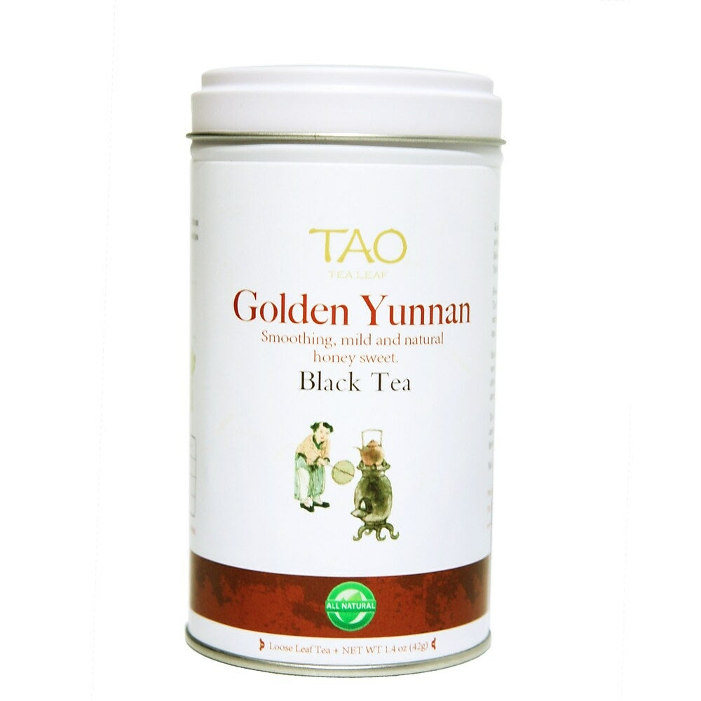 Image of Tao Tea Leaf Organic Golden Yunnan Black Tea Tin - Loose Leaf - 42g