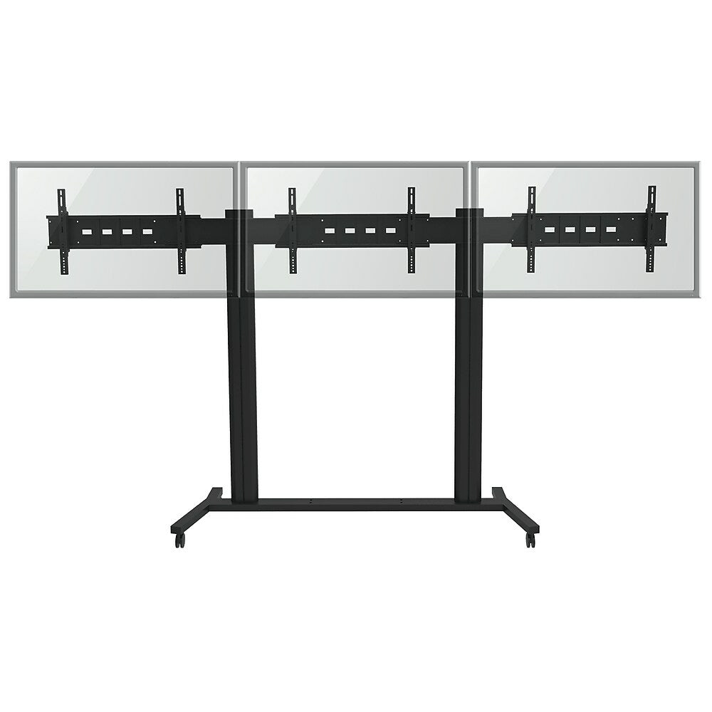 Image of TygerClaw Mobile TV Stand for 30" - 60" TV, 130.6" x 23.6" x 70.9", Black