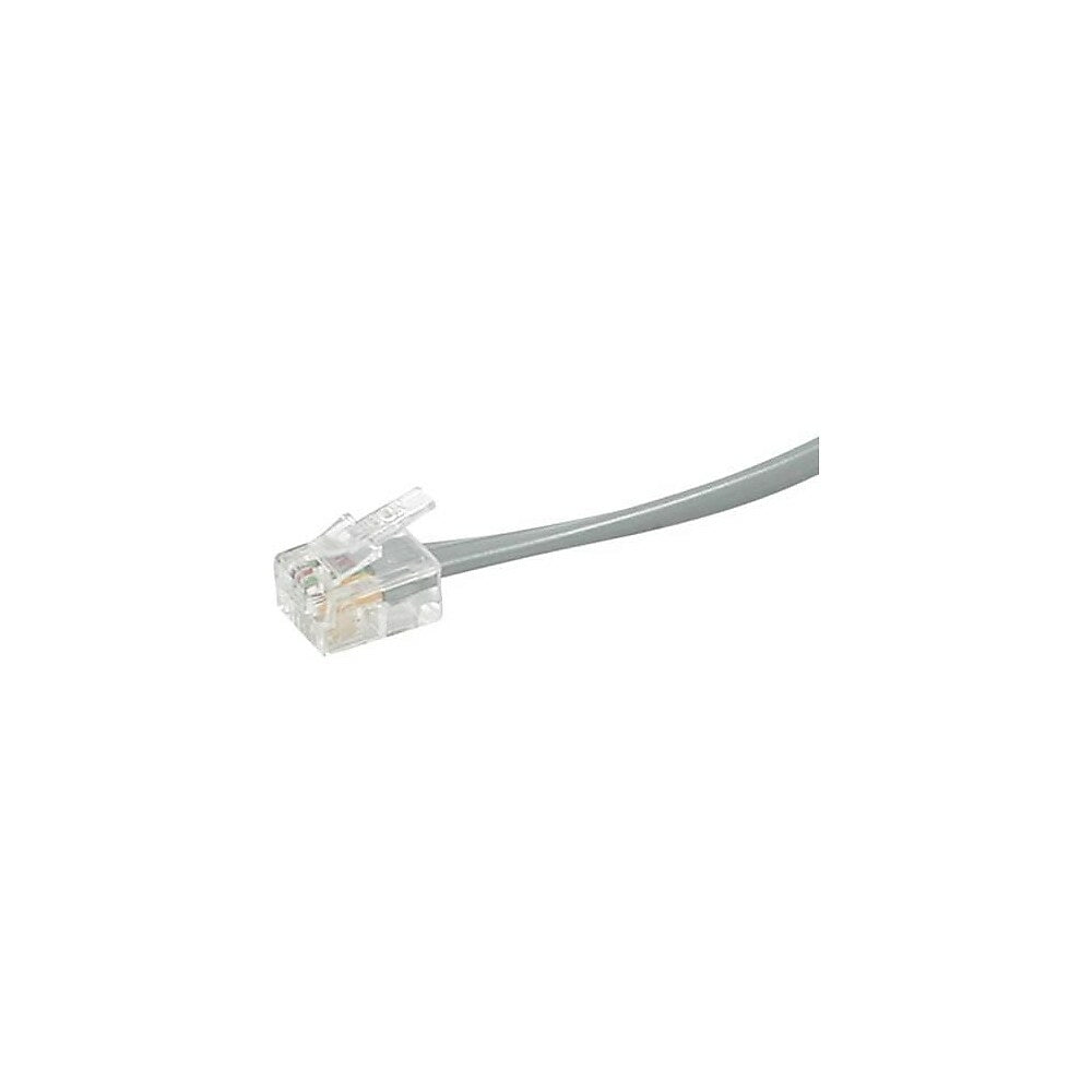 Image of C2G 9593 50' Modular Telephone Cable, Silver