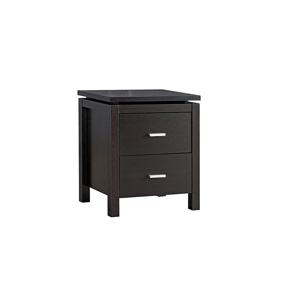 Image of Brassex Night Stand, Dark Cherry (Y2803 RC), Brown