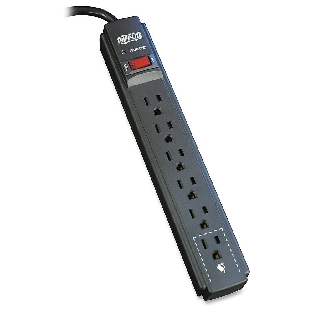 Image of Tripp Lite TLP606B 6-Outlet 790 J Surge Protectors, Black