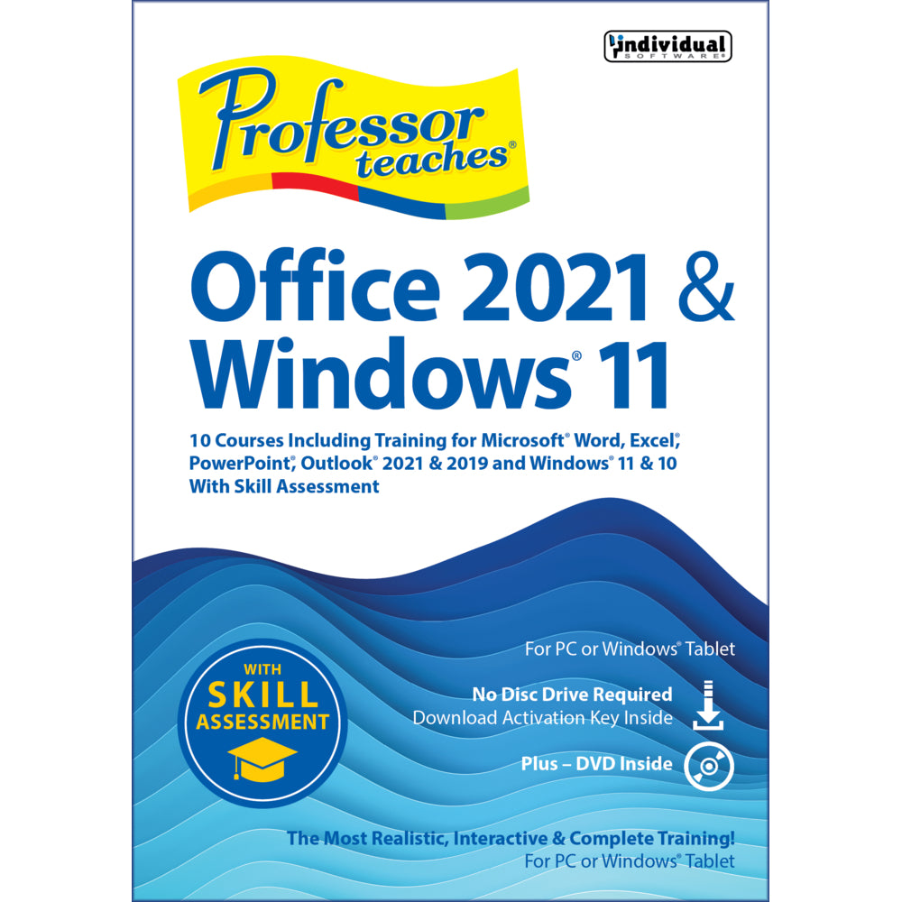 Image of Individual Software Professor Teaches Office 2021 & Windows 11 with Skill Assessment [Digital Code]