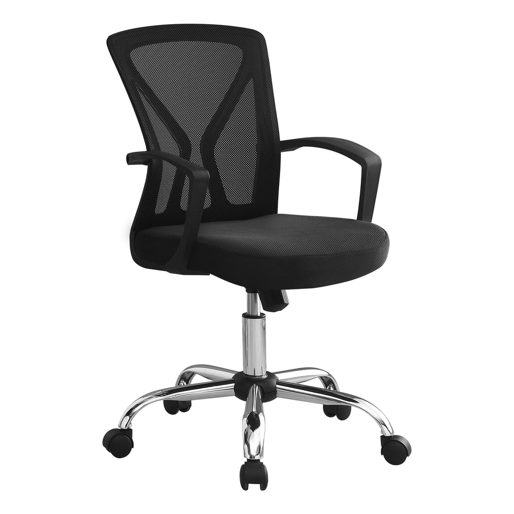 Image of Monarch Specialties - 7460 Office Chair - Swivel - Ergonomic - Armrests - Computer Desk - Work - Metal - Black