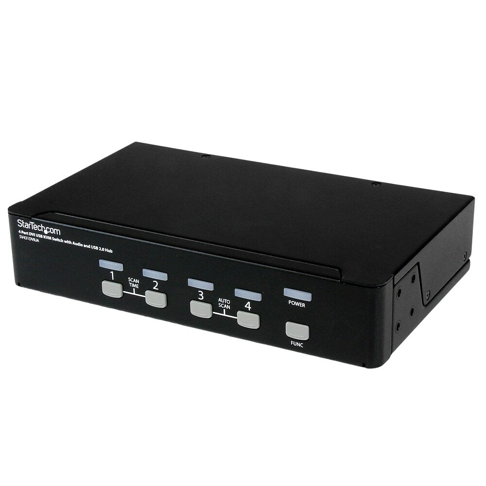 Image of StarTech DVI USB KVM Switch with Audio and USB 2.0 Hub, 4 Port