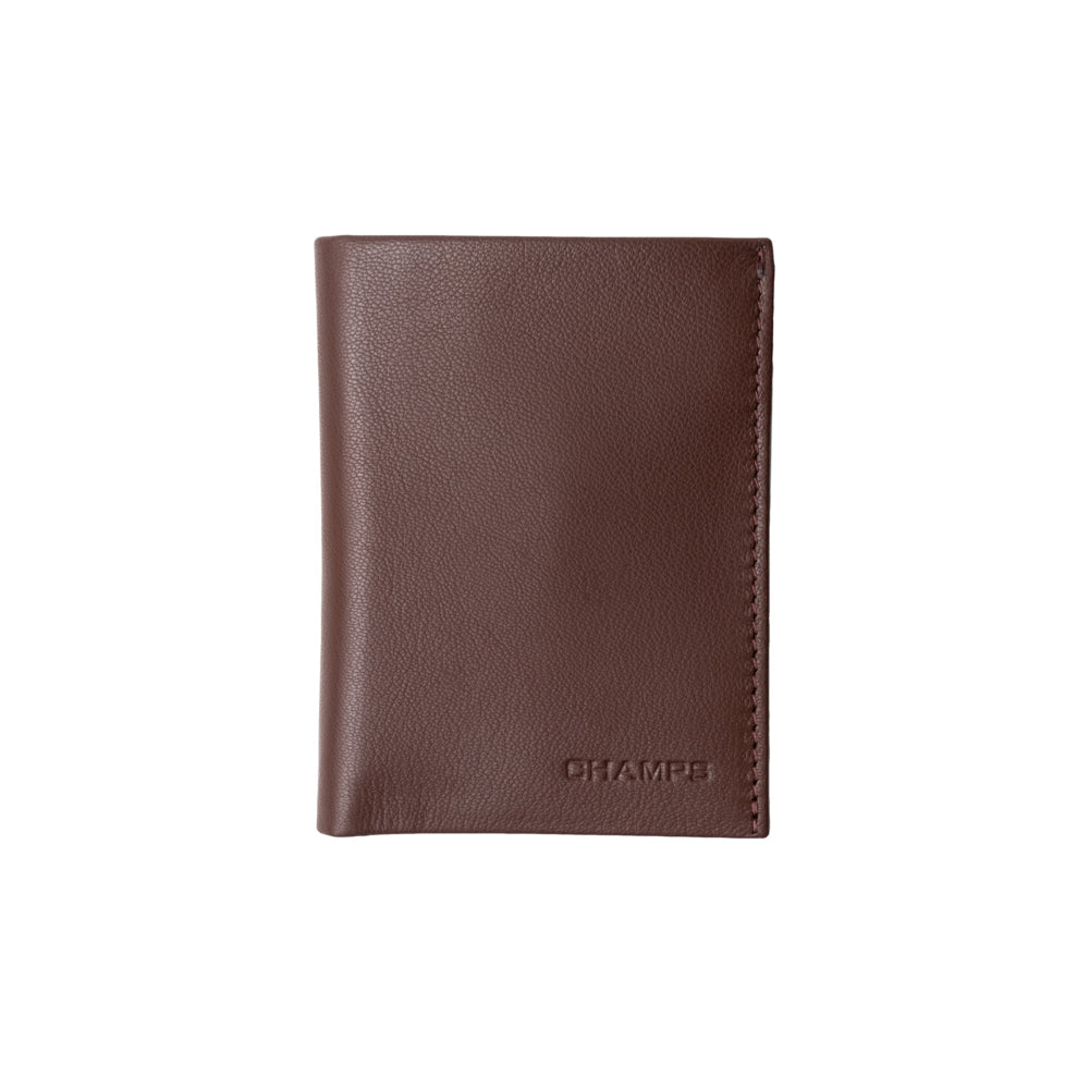 Image of Champs Leather RFID Slim Sleeve Wallet - Brown