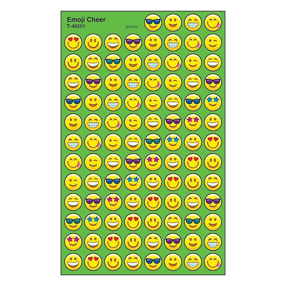 Image of TREND enterprises, Inc. Emoji Cheer superSpots Stickers, 800 Pack