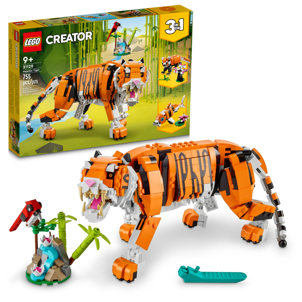 Image of LEGO Creator 3-in-1 Majestic Tiger Building Kit - 755 Pieces