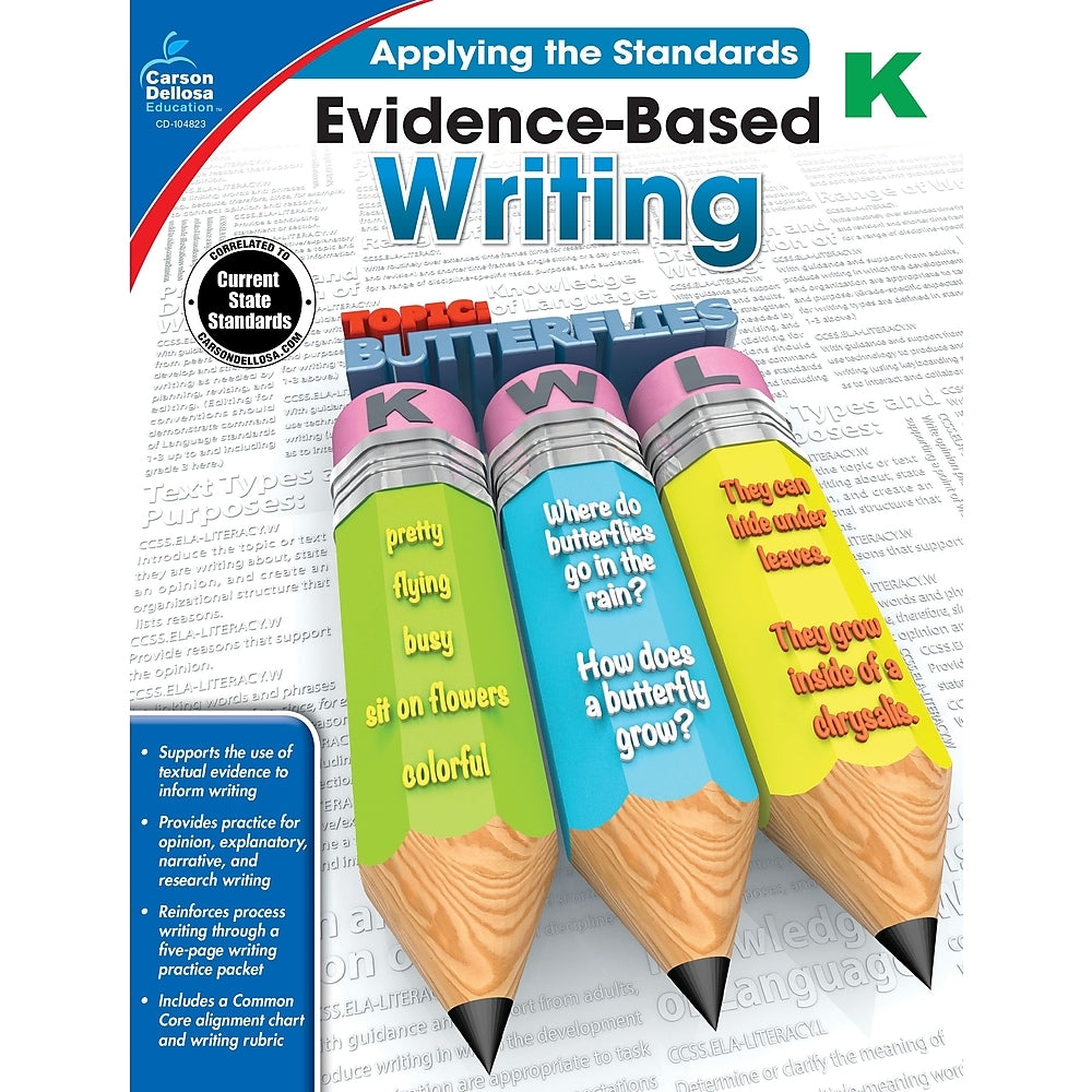 Image of eBook: Carson Dellosa 104823-EB Evidence-Based Writing - Grade Kindergarten