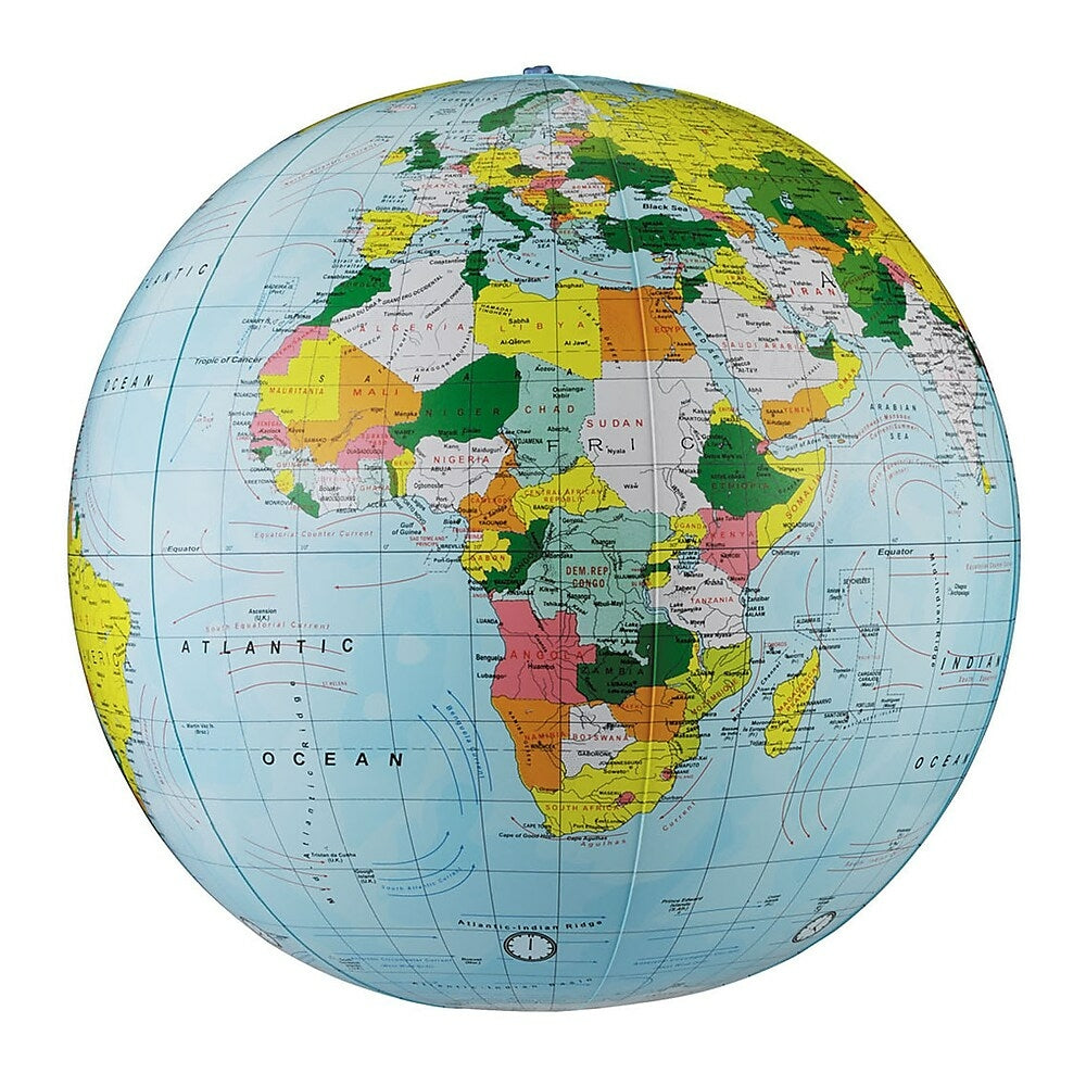 Image of Replogle Globe Political Inflate-a-globe, Light Blue, 12", 2 Pack