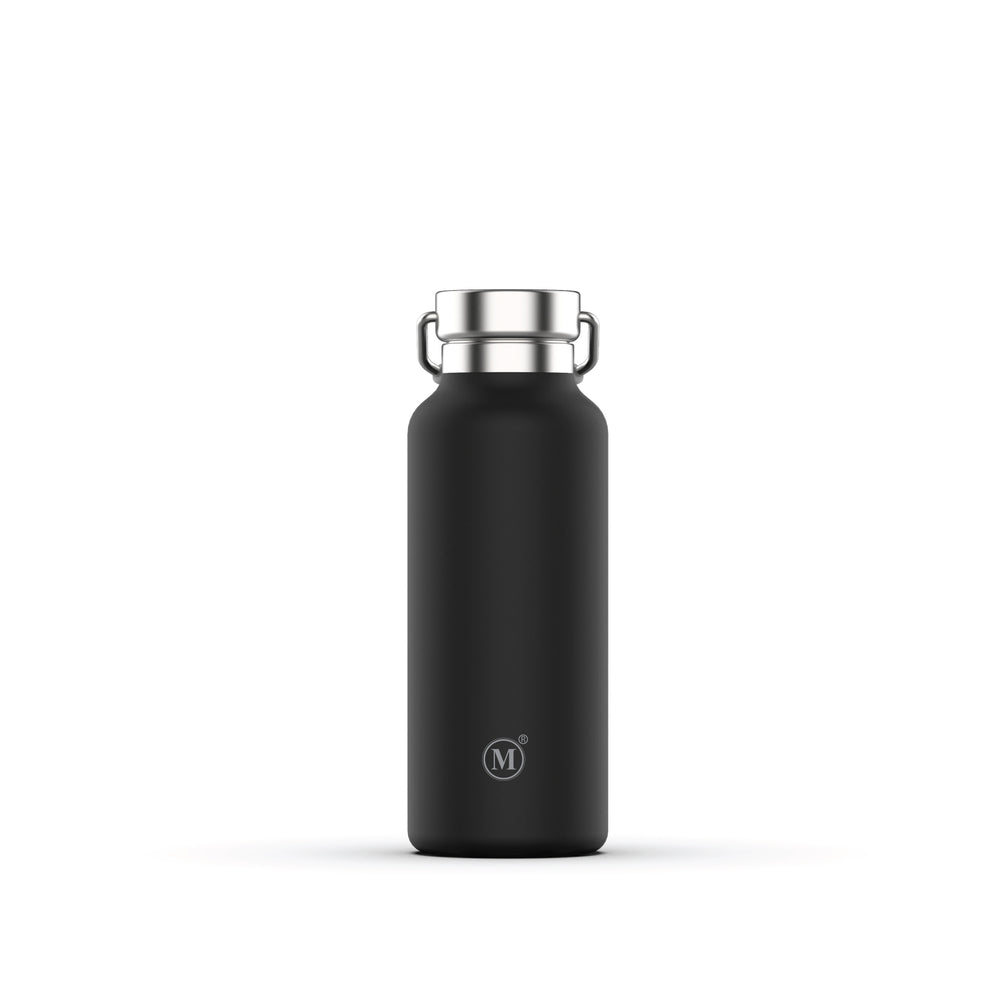 Image of Minimal Stainless Steel Insulated Flask - Black - 500ml