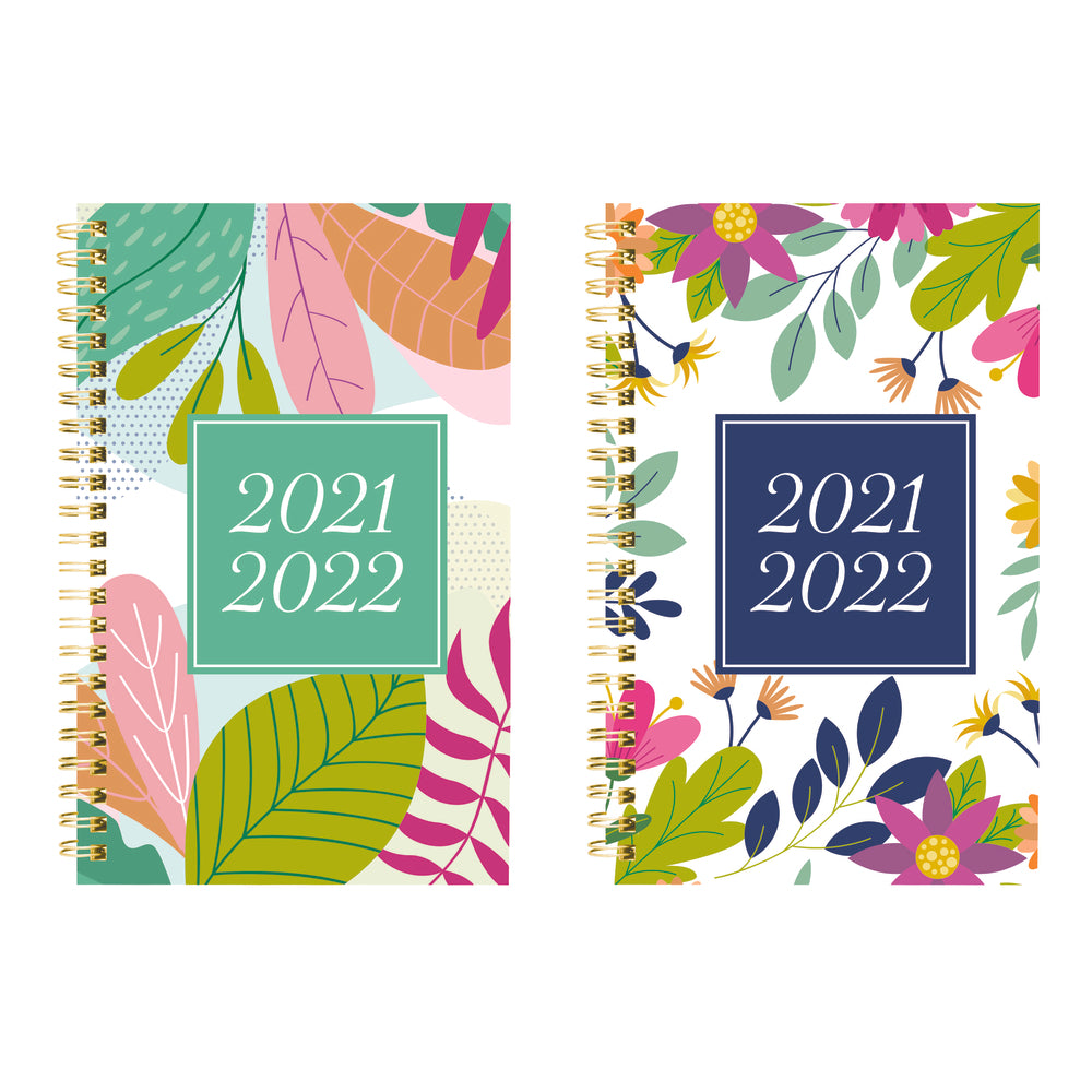Blueline 2021-2022 Academic Weekly/Monthly Planner - July To July - 8" X 5" - English - Assorted Floral Designs | Staples.ca