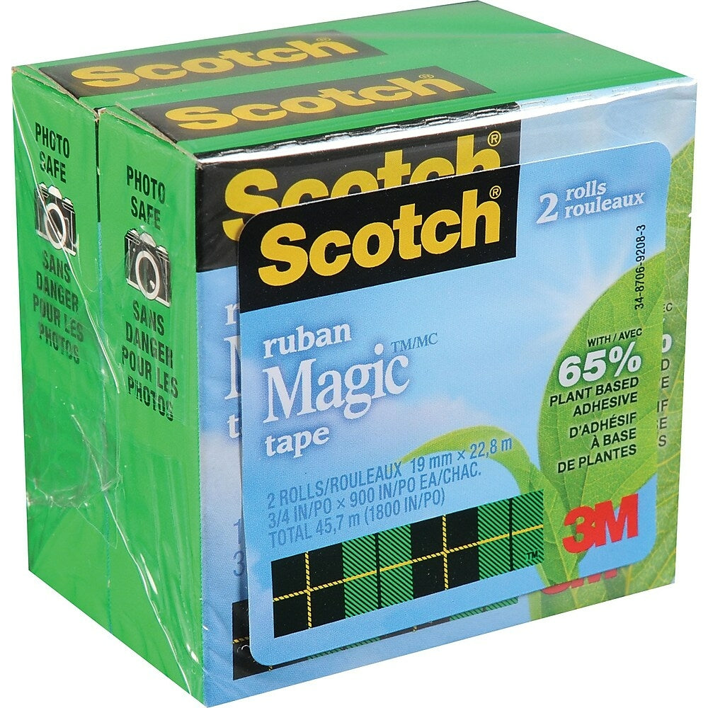 Image of Scotch Plant Based Magic Tape, 19mm x 22.8m, 2 Pack