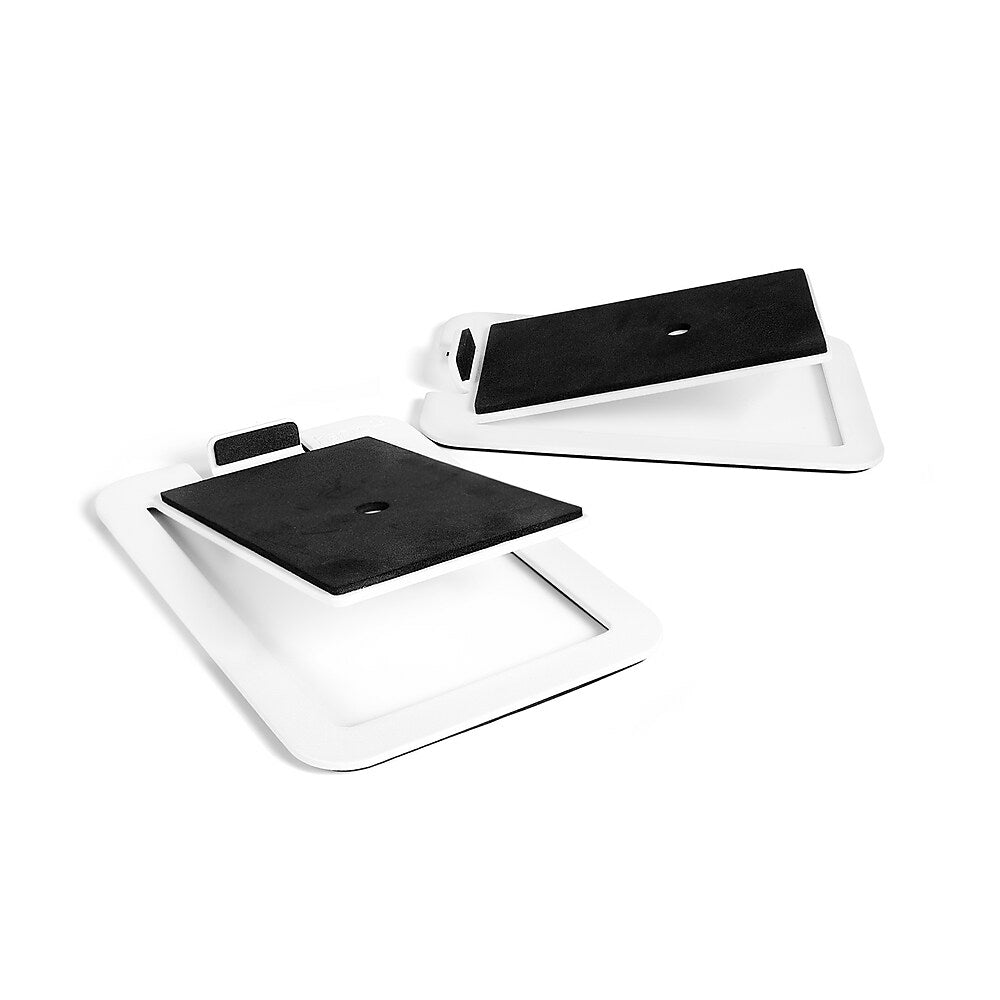 Image of Kanto S4 Desktop Speaker Stands for Midsize Speakers, White, 2 Pack