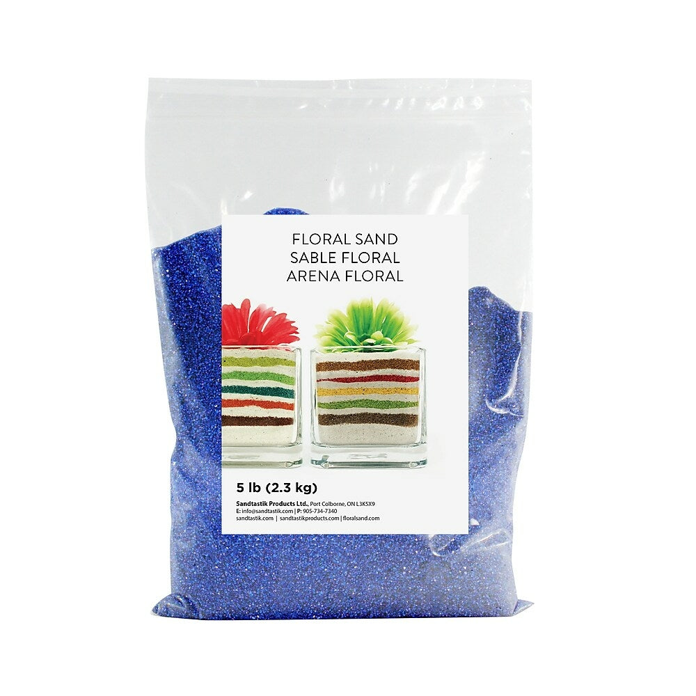 Image of Sandtastik Floral Coloured Sand, 5 lb (2.3 kg) Bag, Baja Blue