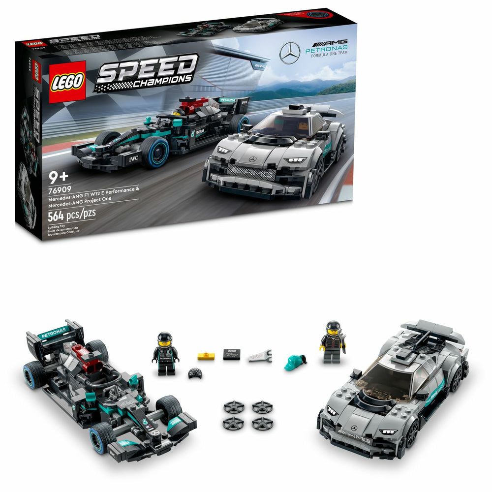 Image of LEGO Speed Champions Mercedes-AMG F1 W12 E Performance & Mercedes-AMG Project One - 564 Pieces