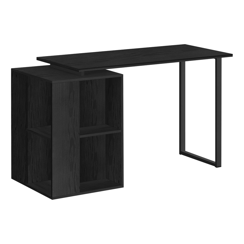 Image of Monarch Specialties - 7601 Computer Desk - Home Office - Storage Shelves - 55"L - Work - Laptop - Metal - Black