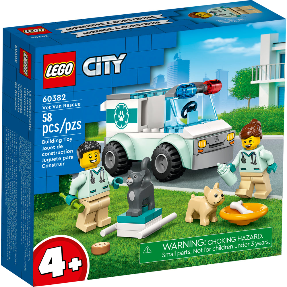 Image of LEGO City Great Vehicles Vet Van Rescue Playset - 58 Pieces