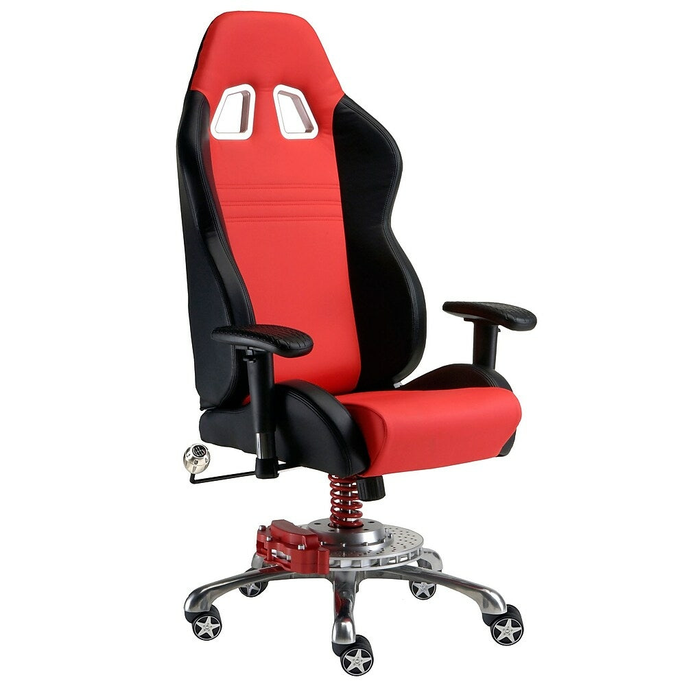 Image of Intro-Tech GP1000R Grand Prix Chair, 23" x 24" x 50", 65 lbs, Red, (1) 53" x 24" x 12" (2) 28" x 28" x 10", 64 lbs