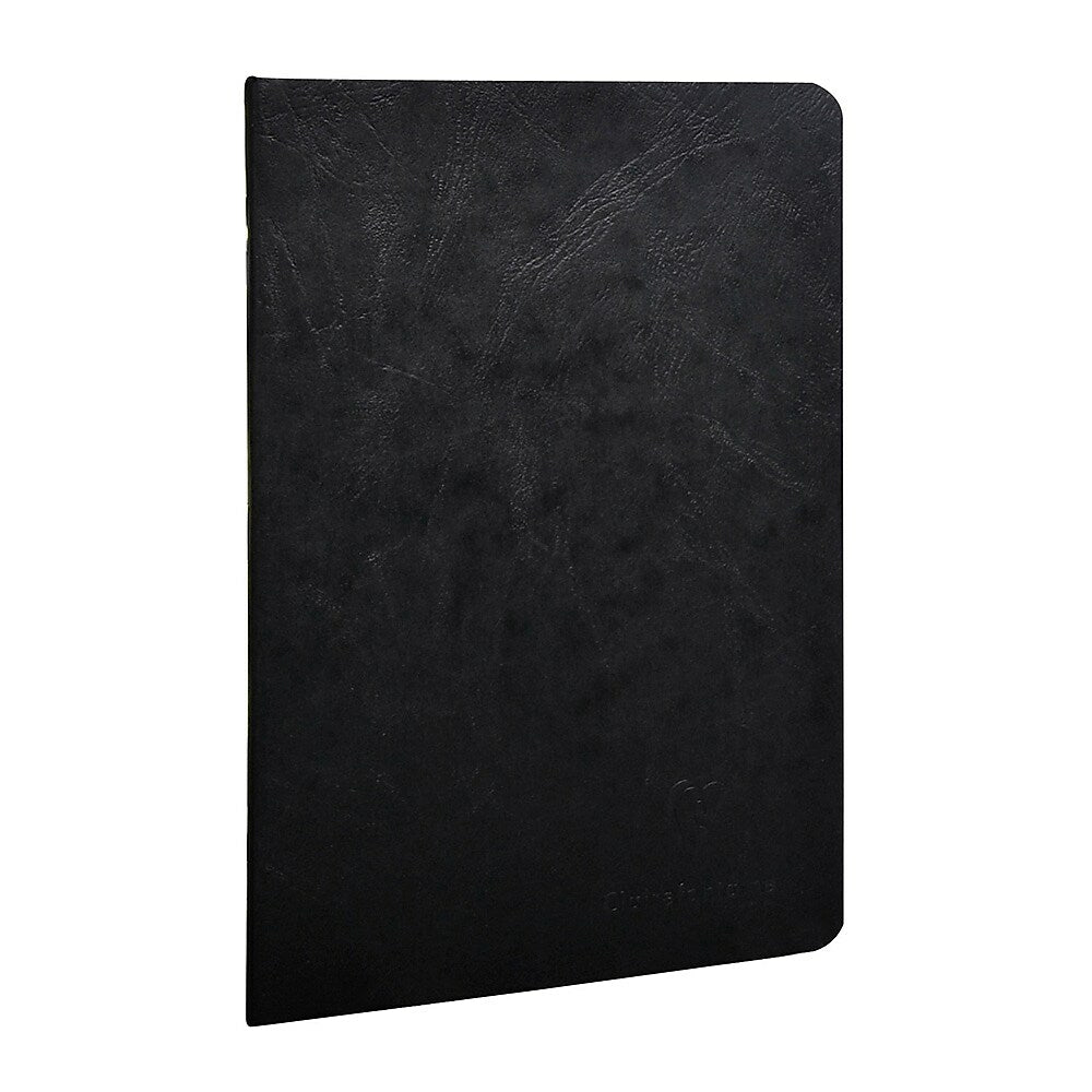 Image of Clairefontaine Age-Bag Stapled Notebook, Lined, 5-3/4" x 8-1/4", 48 Sheets, Black