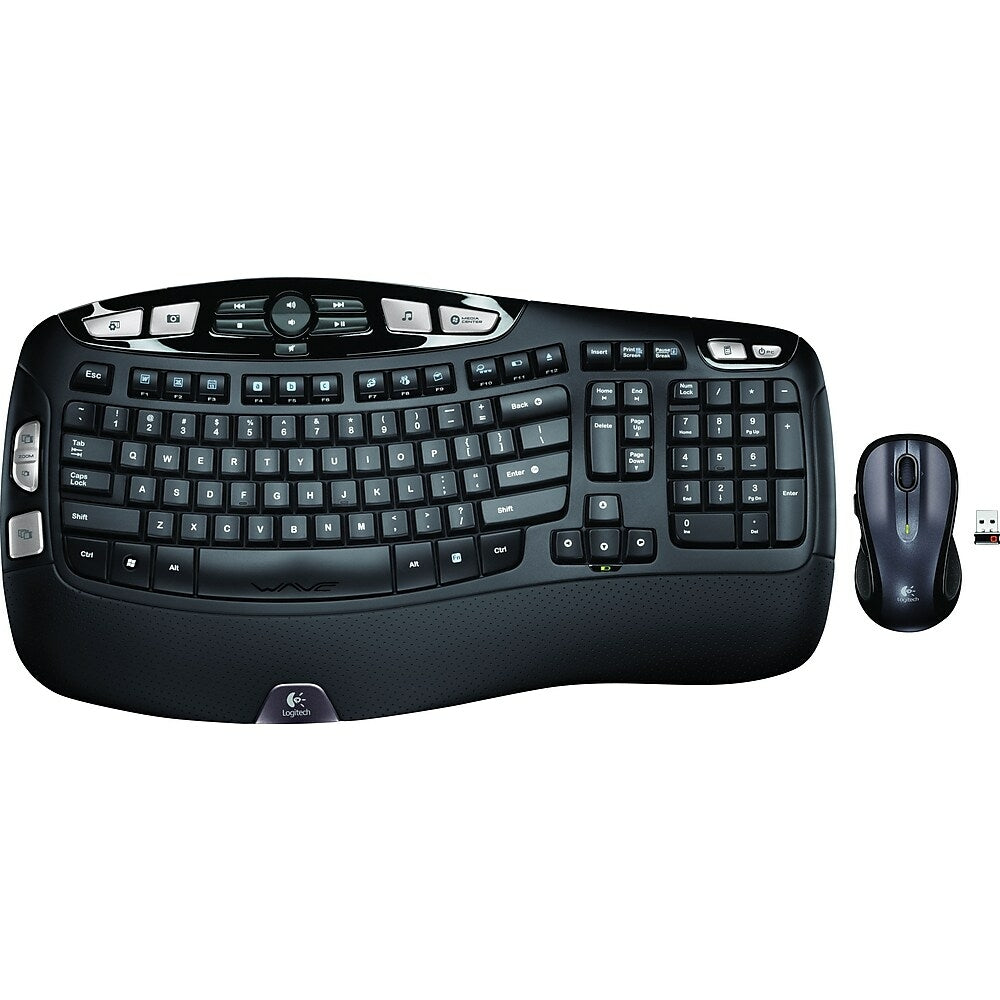 Image of Logitech MK550 Wireless Wave Keyboard and Mouse Combo - English, Black