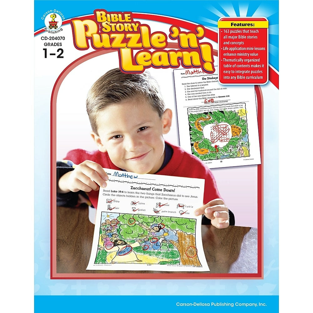 Image of eBook: Christian 204070-EB Bible Story Puzzle 'n' Learn - Grade 1 - 2