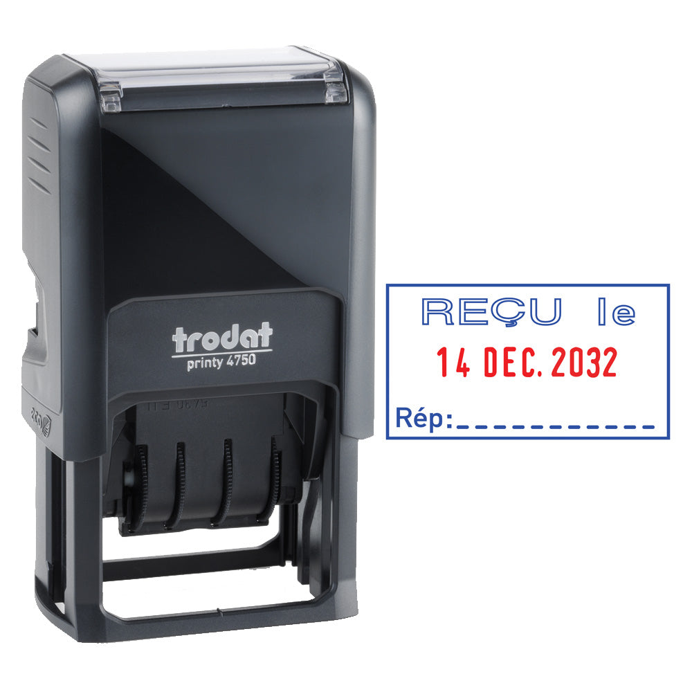 Image of Trodat 4750 Self-Inking Text Dater - "Recu le"