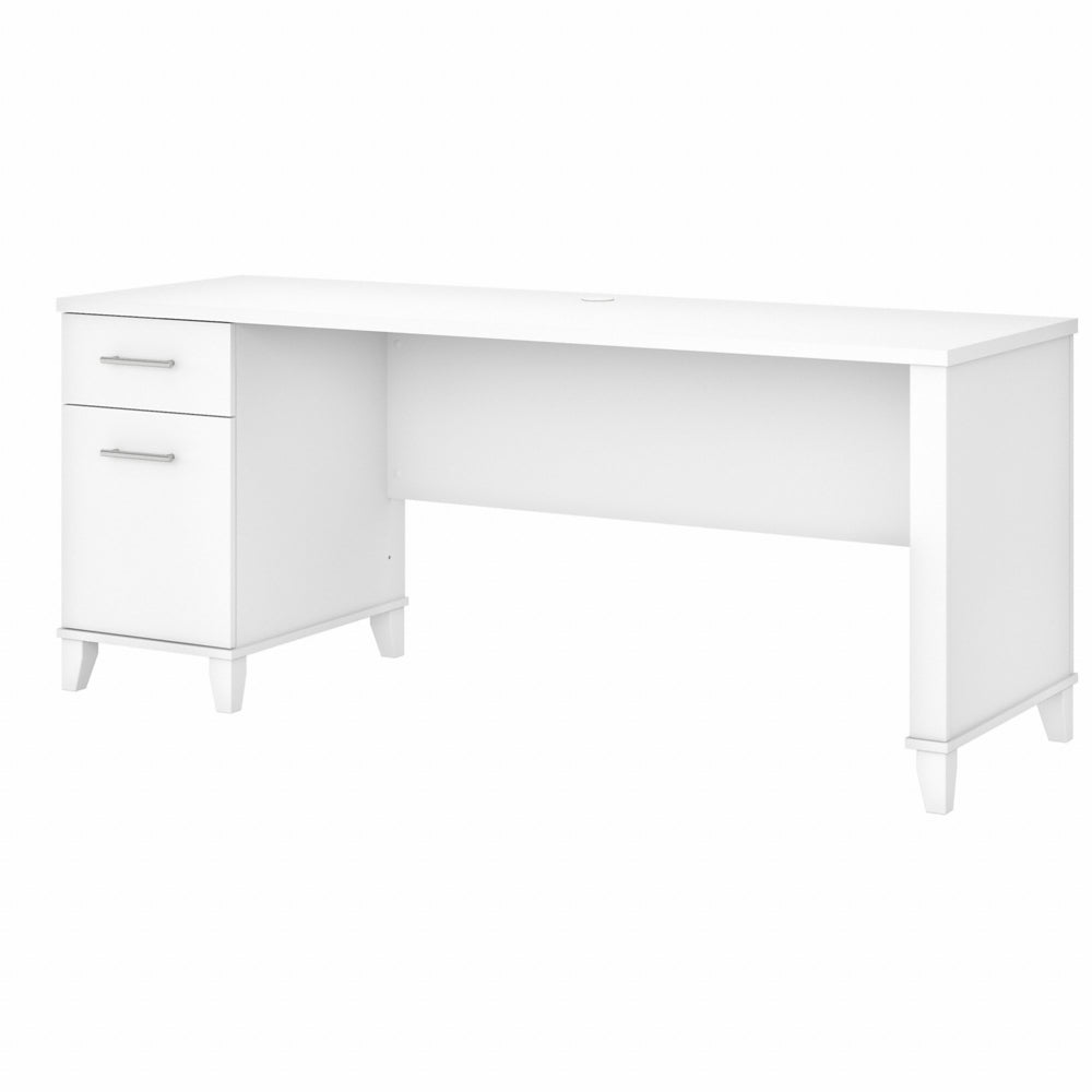 Image of Bush Furniture Somerset 72"W Office Desk with Drawers - White