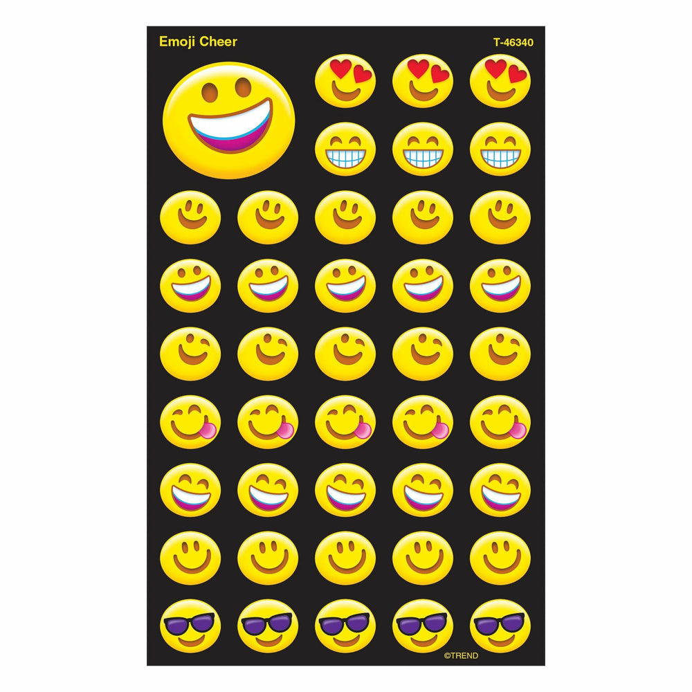 Image of TREND enterprises, Inc. Emoji Cheer superShapes Stickers - Large, 336 Pack