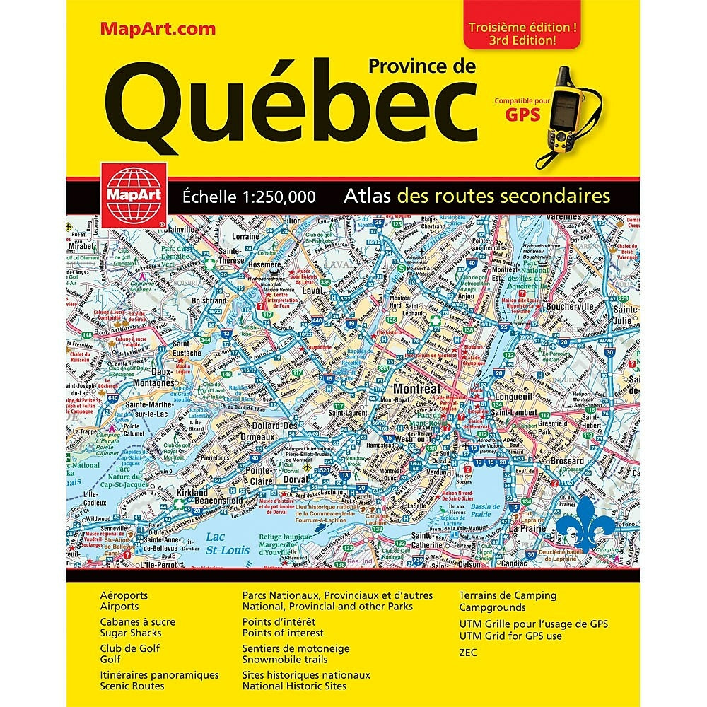 Image of MapArt Quebec Road Atlas (10446)