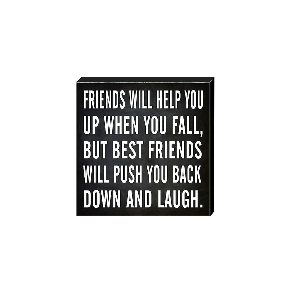 Image of Sign-A-Tology Friends and best friends Block Sign - 12" x 12" x 1.5"