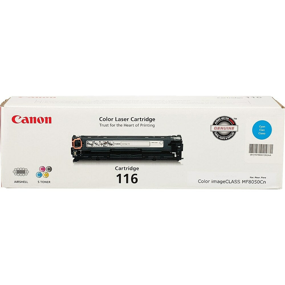 Image of Canon 116 Cyan Toner Cartridge (1979B001)