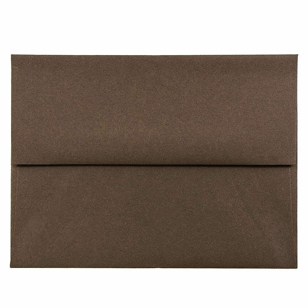 Image of JAM Paper A2 Invitation Envelopes, 4.38 x 5.75, Chocolate Brown Recycled, 1000 Pack (233709B)