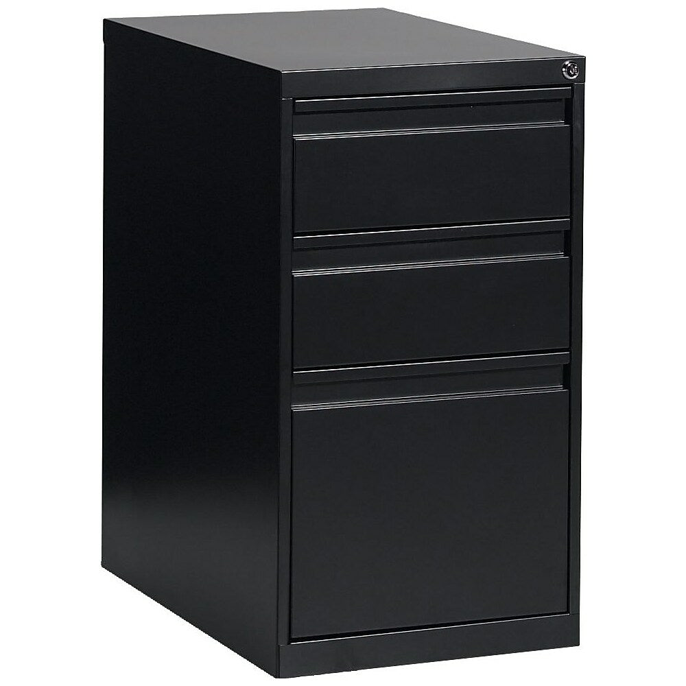 Image of Global Box/Box/File Pedestal, 3-Drawer, Black