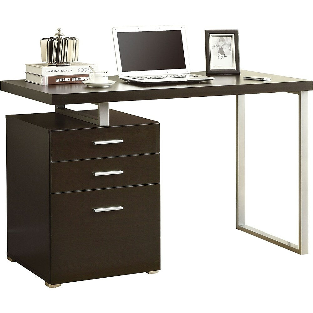 Image of Monarch Specialties - 7026 Computer Desk - Home Office - Laptop - Storage Drawers - 48"L - Work - Metal - Brown