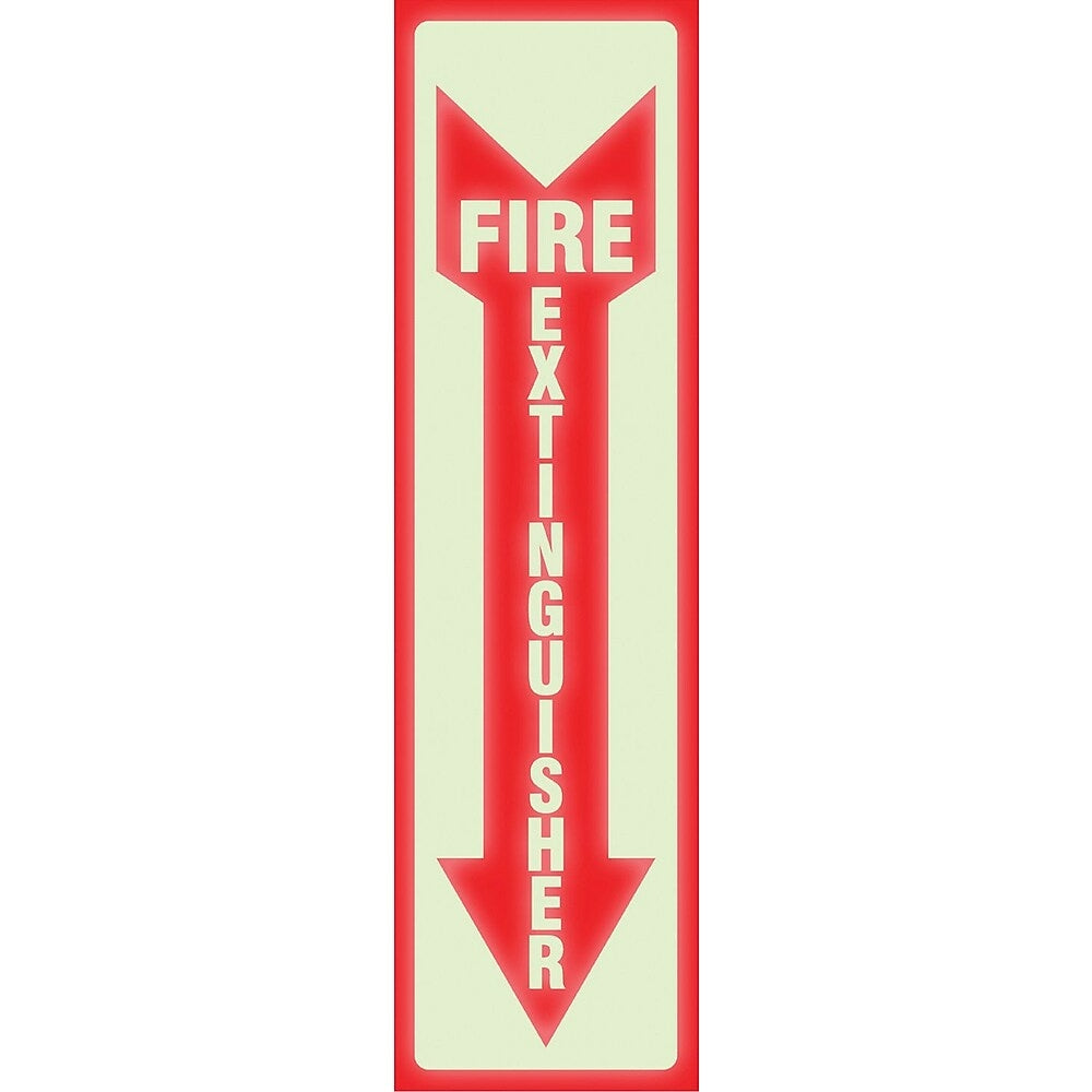 Image of Headline Sign Glow-in-the-Dark FIRE EXTINGUISHER Sign - 4" W x 13" H