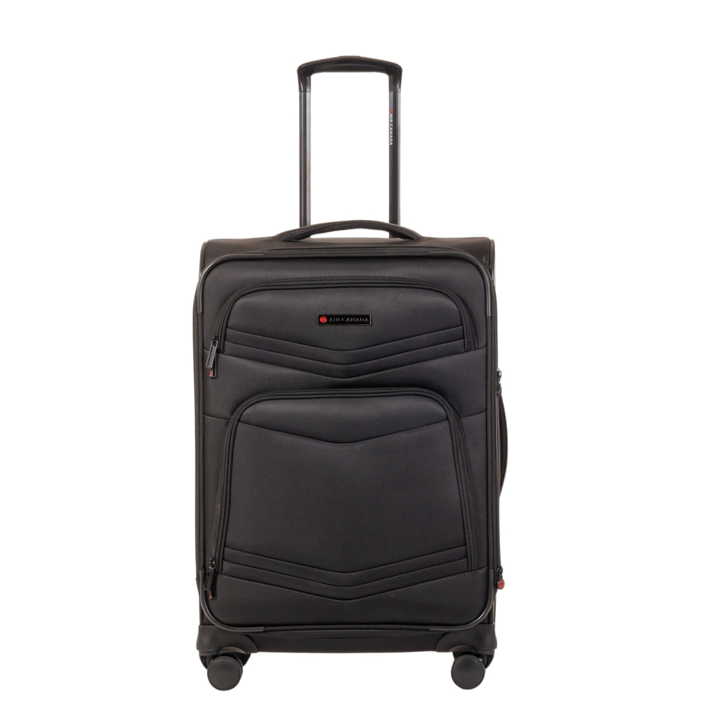 Image of Air Canada Central Collection 24" Softside Spinner Luggage - Black