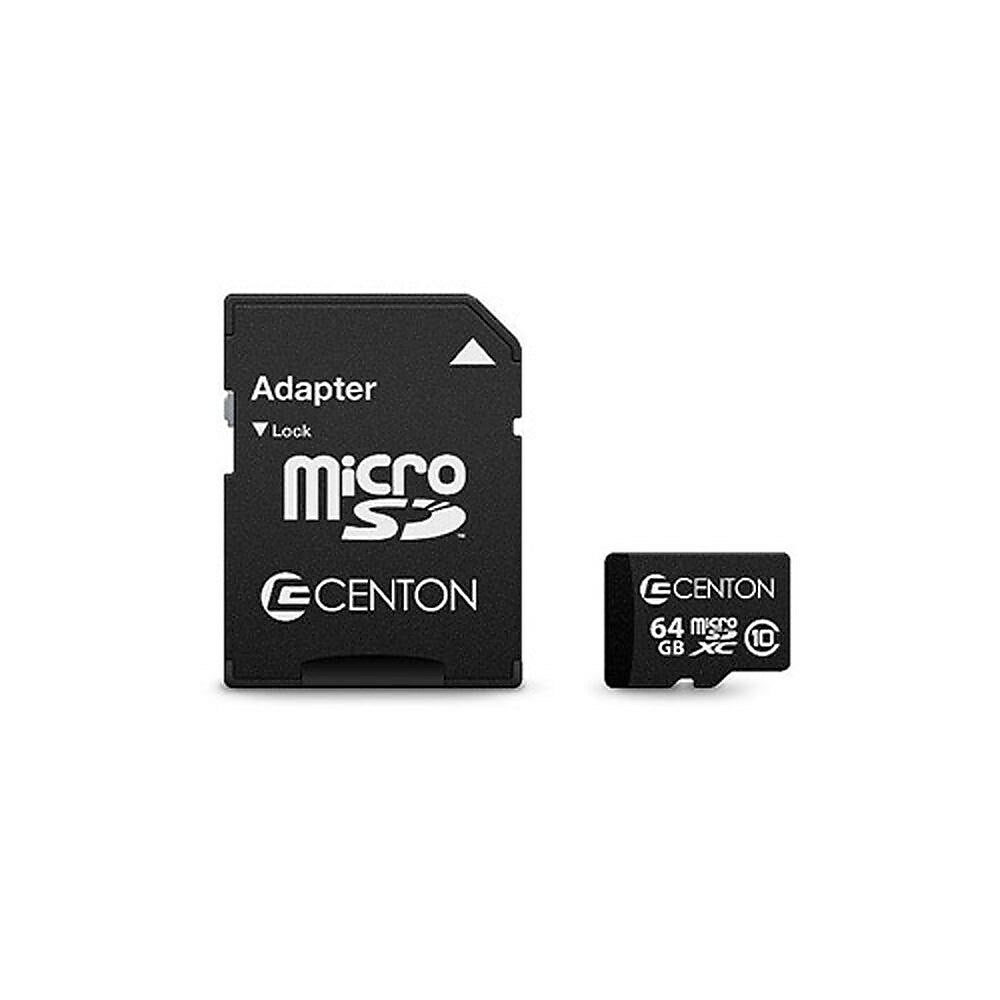 Image of Centon 64GB Micro SD Card, Black