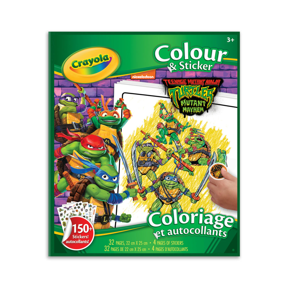 Image of Crayola Colour & Sticker Book - Teenage Mutant Ninja Turtles, Assorted