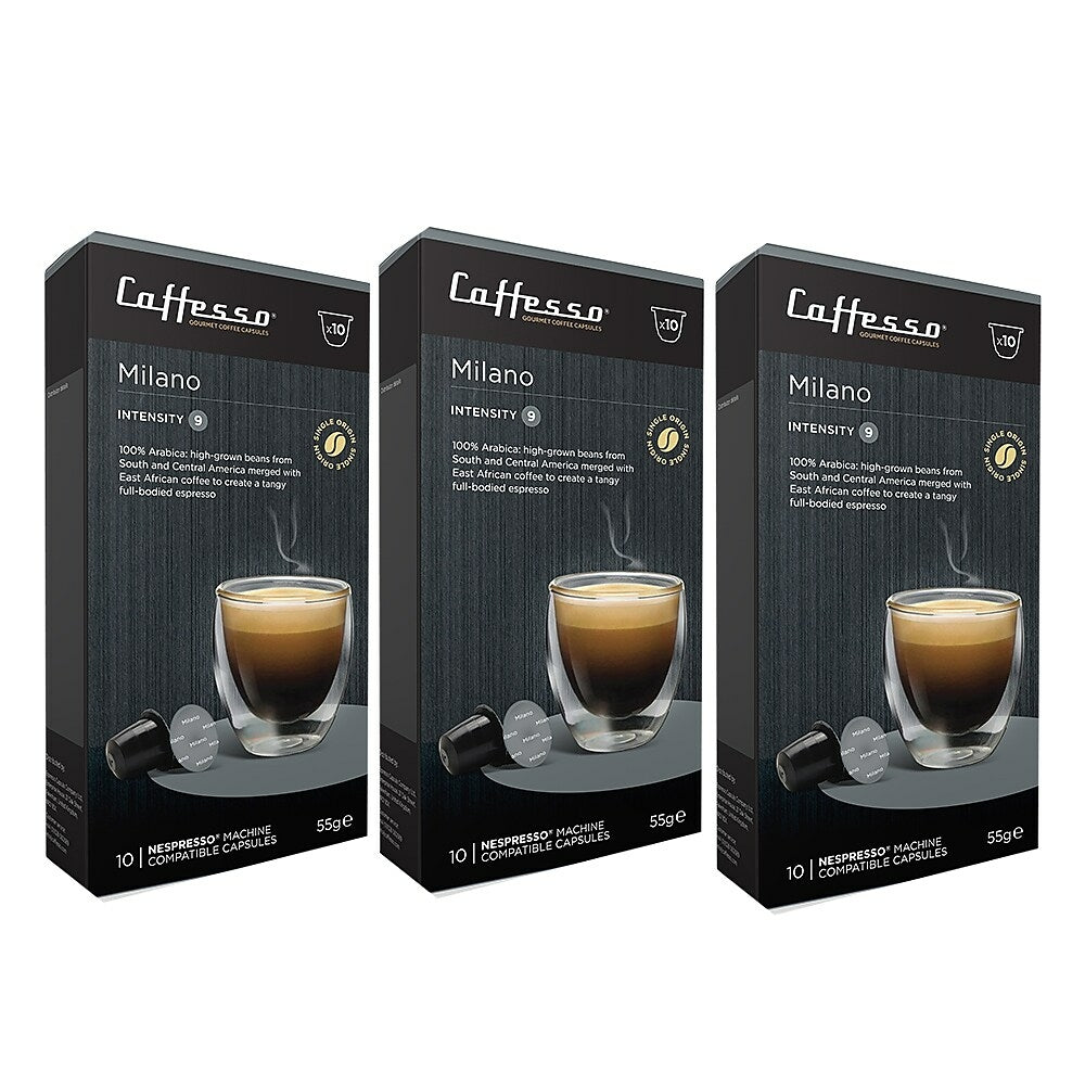 Image of Caffesso Milano Espresso Capsules - Intensity 9 - 30 Pack